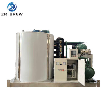 Large scale flake ice machine